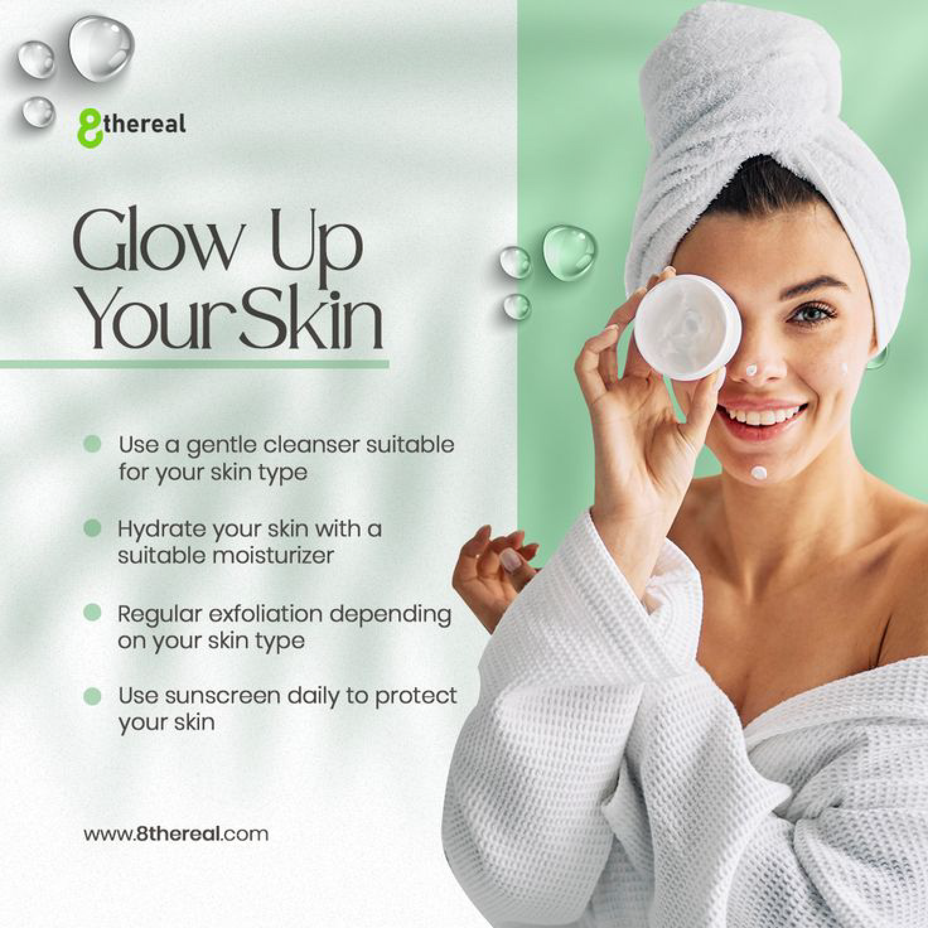 Minimalist Skincare Brand Social Media Advertisement
